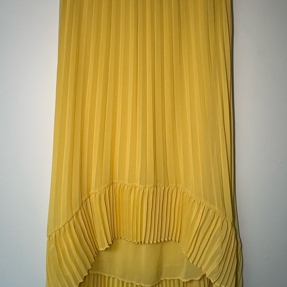 NWT | Women’s Madison A-Line Skirt | Vibrant Yellow | Pleats & Ruffle | Stunning - Picture 4 of 14